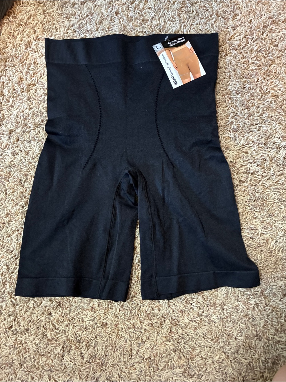 High-Waist Black Shaping Shorts